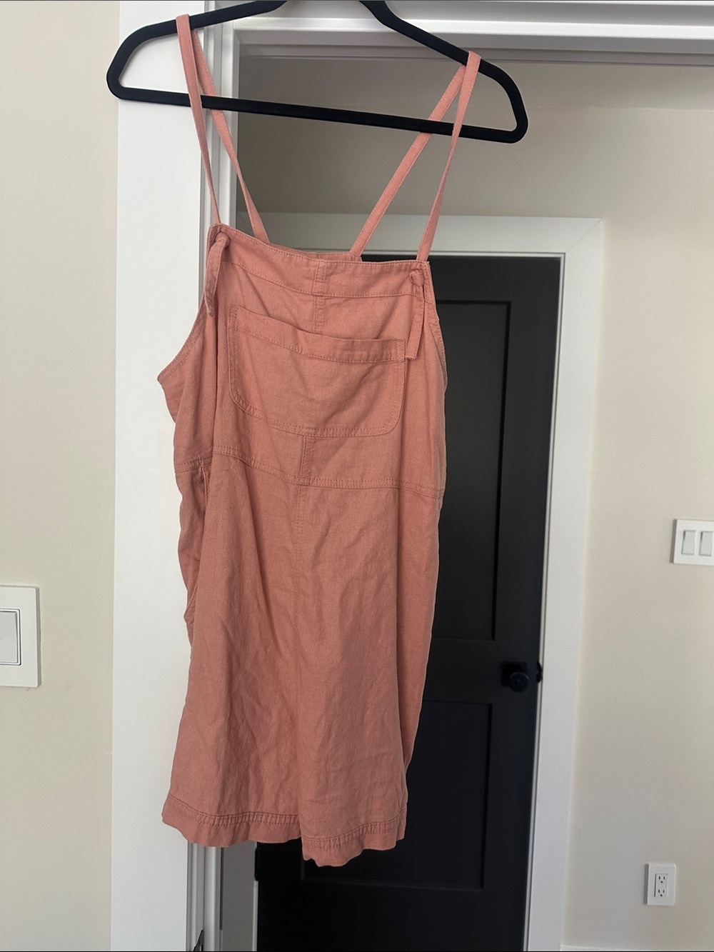 Sleeveless Dusty Rose Linen-Blend Romper